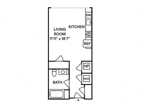 Sentral DTLA 755 S1 Studio Floor Plan